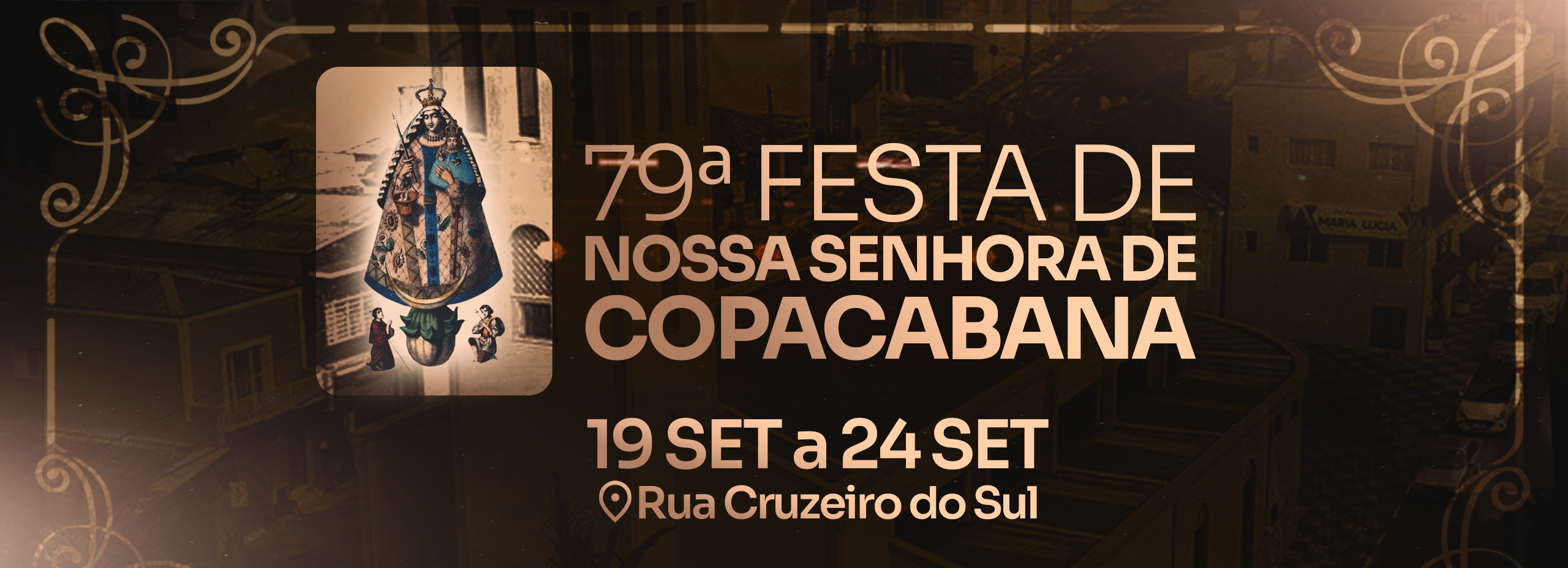 Pinhalzinho se prepara para a 79ª Festa de Nossa Senhora de Copacabana.