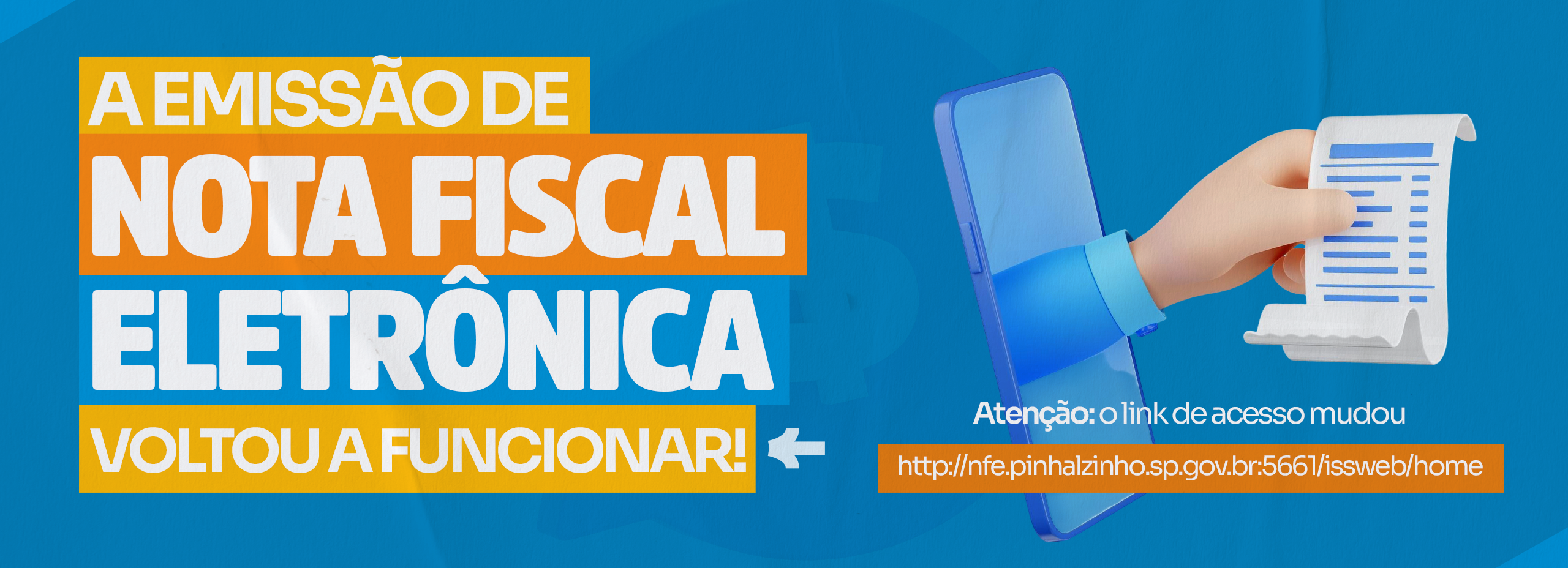 A emissão de Nota Fiscal Eletrônica voltou a funcionar!