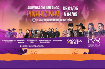 Confira a programação oficial do aniversário de 185 anos de Pinhalzinho!