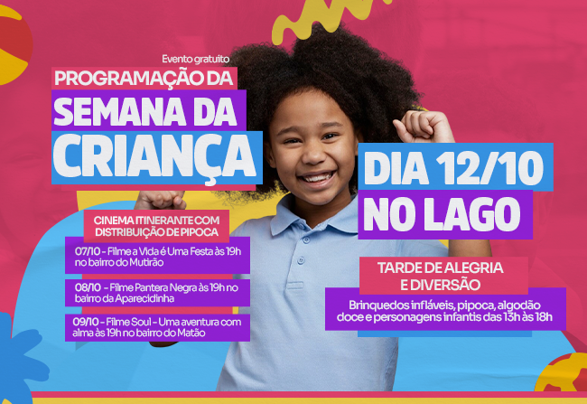 Programação da semana da criança